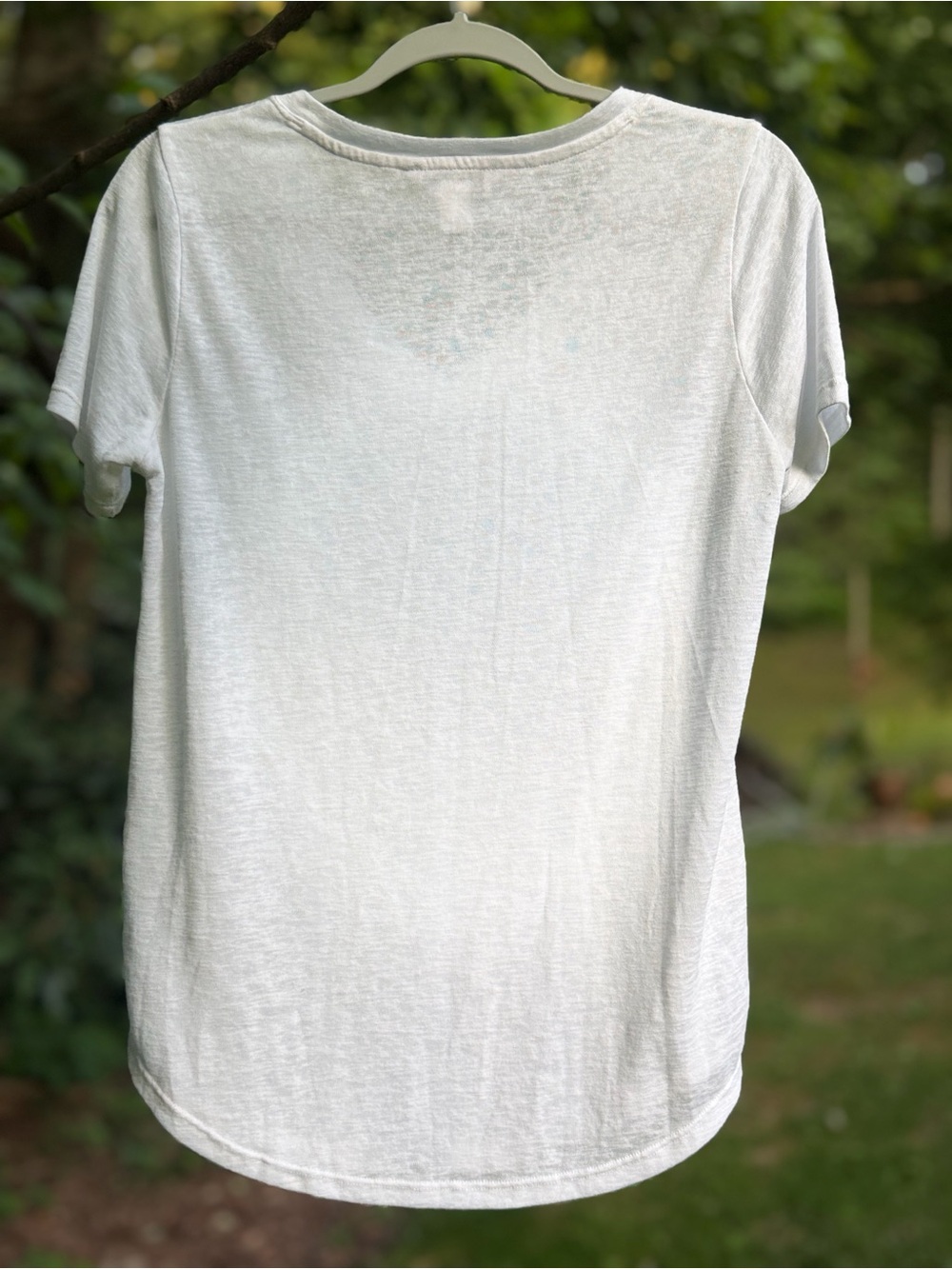 Athleta White V-Neck Short Sleeve T-Shirt Size S - Picture 7 of 7